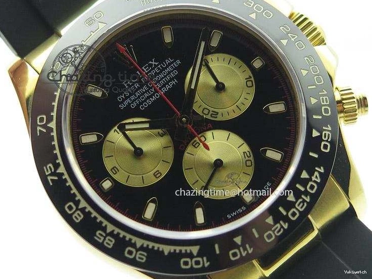 Maker Black A7750@6 Rubber BP Markers Sticks Daytona Gold Strap On Dial Subdial YG 0503